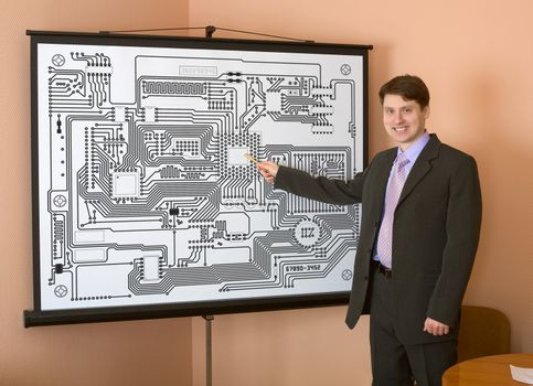 Engineer demonstrates a new computer design