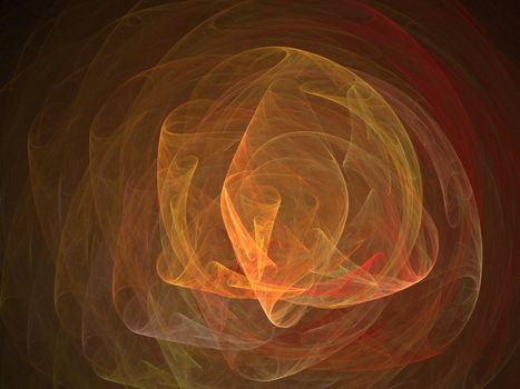 rendering of a fractal over a black background