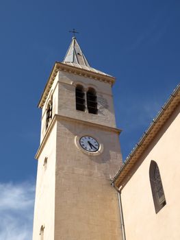 Bell tower of the church in Estaque village (Provence)