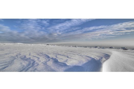 Winter landscape from a Norwegian fjord