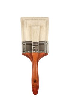 Three Different Sized Paint Brushes Isolated on White with Clipping Path.