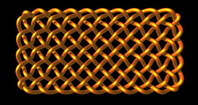 celtic knots design on black background - 3d illustration