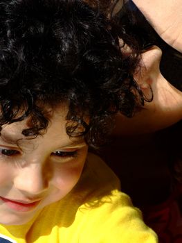 Mother and son, close-up