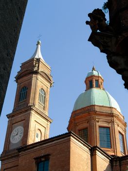 Saint Bartholomew Church between the two tower of Bologna