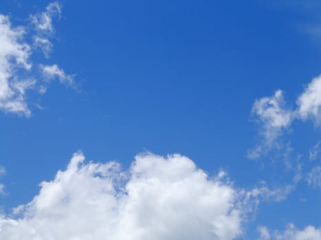 white clouds in a blue sky