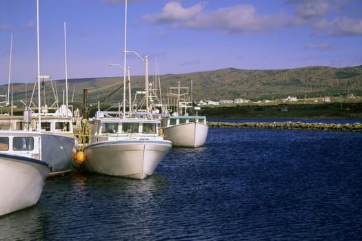 The tradionial industry of Cape Breton, Nova Scotia is fishing and lobster fishing. These commercial boats are a way of life for the local people.