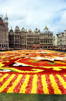 The Brussels flower carpet is designed of Begonias every second year in the central square - Grand Place. This year's theme was the kaleidoscope.