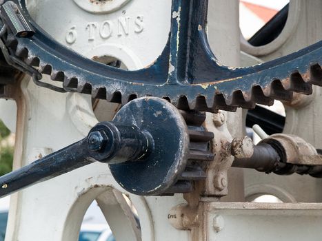Industrial heavy metal gear machinery industry background image