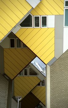 A Close up of the famous Cube Houses in Rotterdam, the Netherlands.