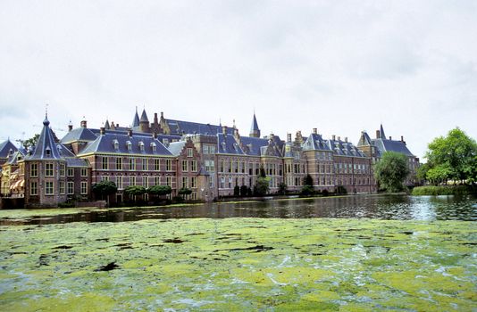 The 13th century Binnenhof comprises the parliament and government buildings of The Hague, Netherlands