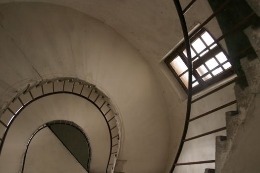 spiral old stairs