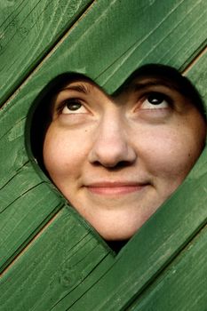 heart shaped smile, woman portrait