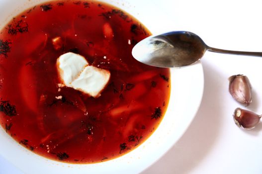 borsch and  garlic