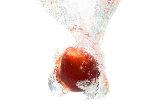 Splash of peach in the water.