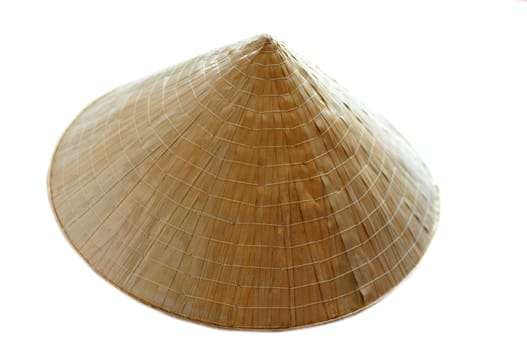  Asian conical hat isolated on the white background.
