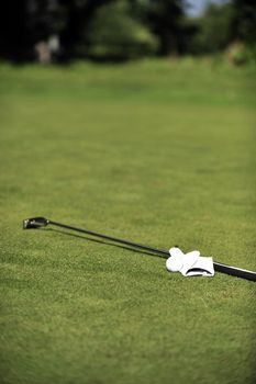 Man playing golf