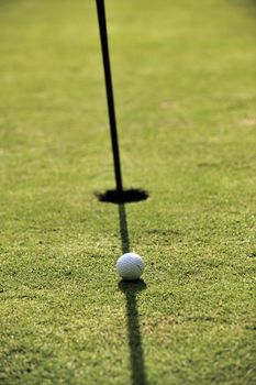 Man playing golf
