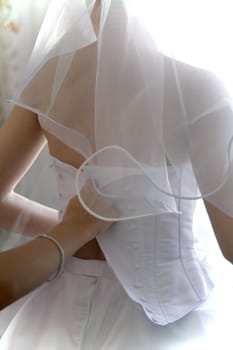Wedding clothes for bride, white
