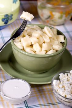 Lithuanian tradition curd dumplings