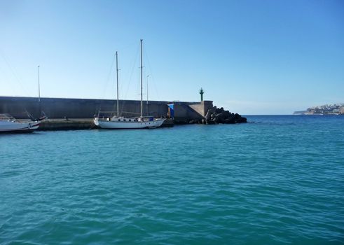 A view of a Lugar harbor in Gran Canaria.
