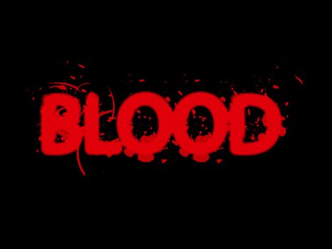 A bloody splattered red sign.