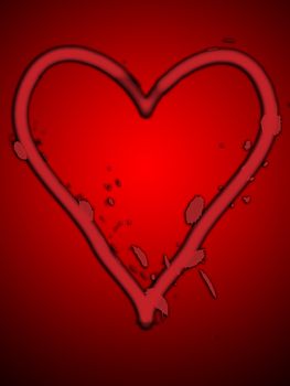 A big red love heart for Valentines day.