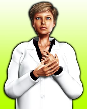 An image of a female doctor for medical concepts.