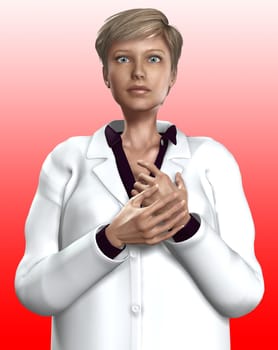 An image of a female doctor for medical concepts.