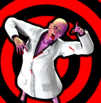 A horrible Zombie doctor for Halloween concepts.