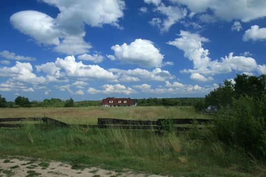 beautiful view, landscape, countryside, house