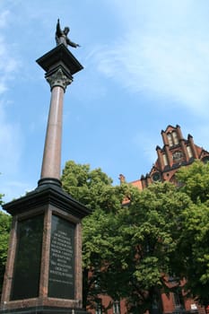 religious statue at Ostrow Tumski, Wroclaw, Poland