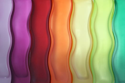 some colourful vases on the table, pattern