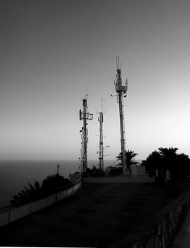 A set of mobile phone masts in Gran Canaria.