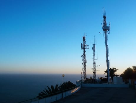 A set of mobile phone masts in Gran Canaria.