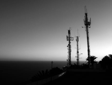 A set of mobile phone masts in Gran Canaria.