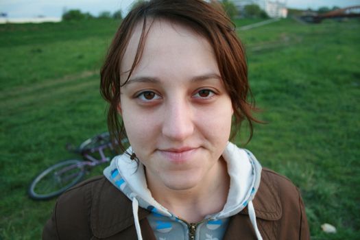 Young girl portrait, beautiful teen