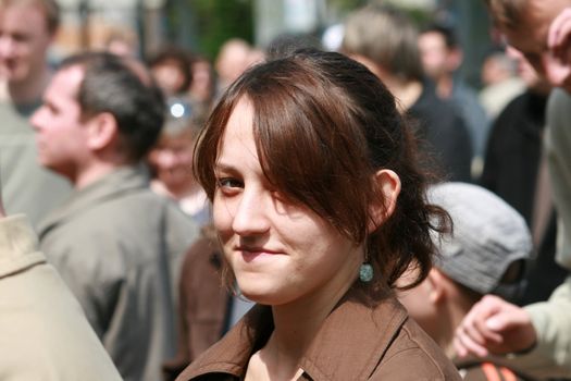 Young girl portrait, beautiful teen