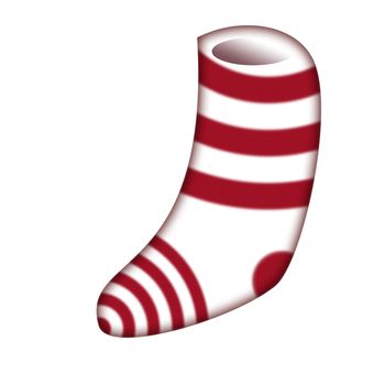the striped sock for the gift of Santa