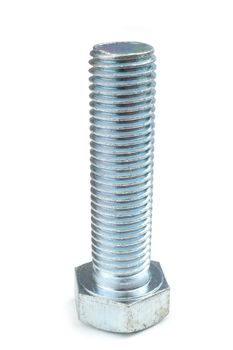 screw (one silver bolts on a white background)