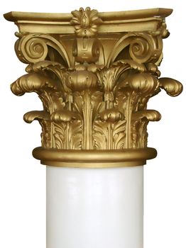 Isolated decorated column top