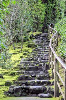 Stone Stairs Steps at Portland Japanese Garden