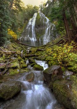 Proxy Falls along McKenzie Pass in Oregon