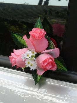 Wedding decorations with flower bouquet