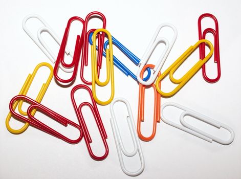 pile of coloured paper clips