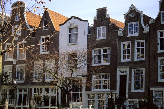 The narrow row houses of Amsterdam, the Netherlands. 