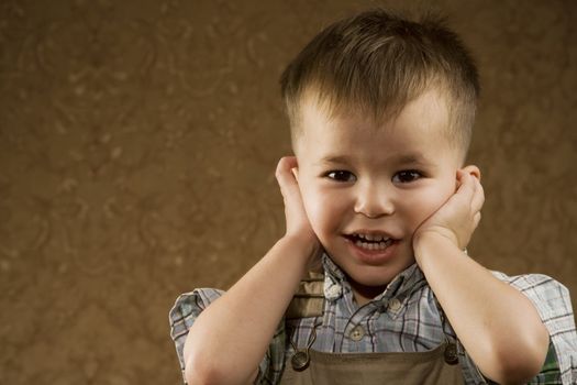 Portrait of a happy young Arabic boy