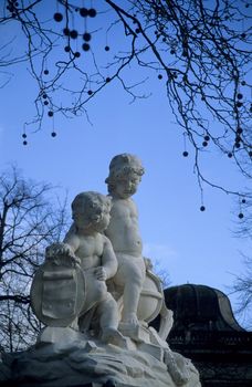 Statue of cherubs in Brussles, Belgium. 