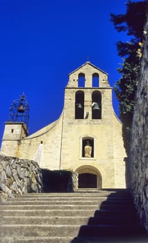 An ancient church in the heart of Provencial wine country, Gigondas, France.