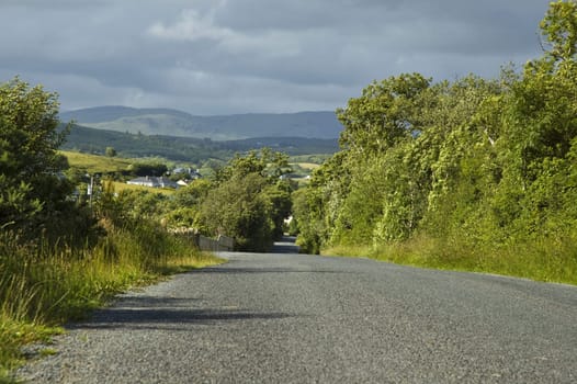 Irish road in Donegal.