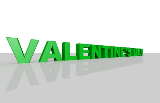 3d generated illustration of month valentines day sign

